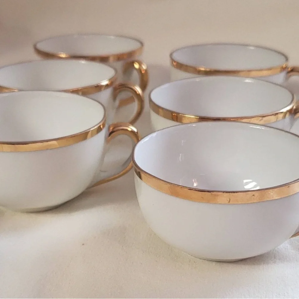 Vintage Noritake Goldena Children's Tea Set. There is a set for 6 counting lids